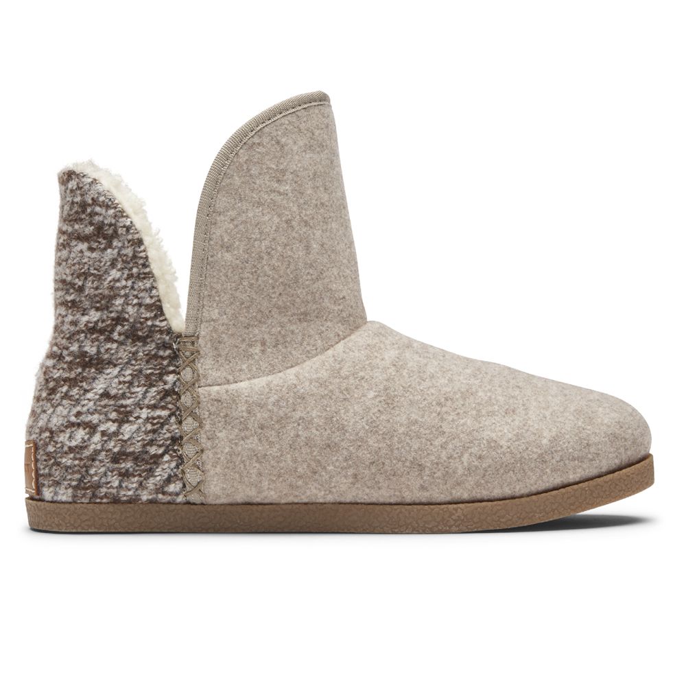 Rockport Trutech Veda Slipper - Womens Ankle Boots - Taupe Grey - NZ (DIW-134596)